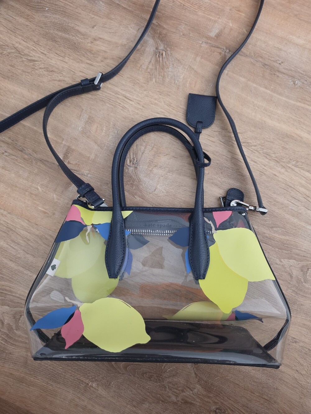 Kate Spade Eva See Through Lemon Zest Small Top Zip Satchel